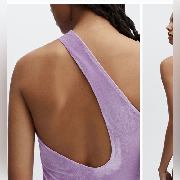 FABLETICS Gigi Velour Bodysuit Bright Lilac | Size XXS 0-2 | NWT - Picture 2 of 7